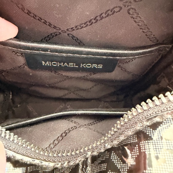 Michael Kors Black Rhea Patent Mini Backpack